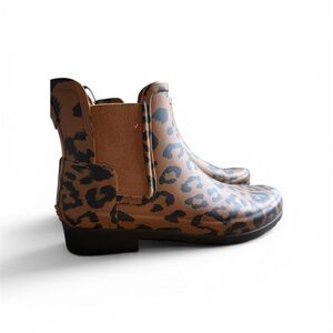 HUNTER Women’s Leopard Chelsea Boots Size 7